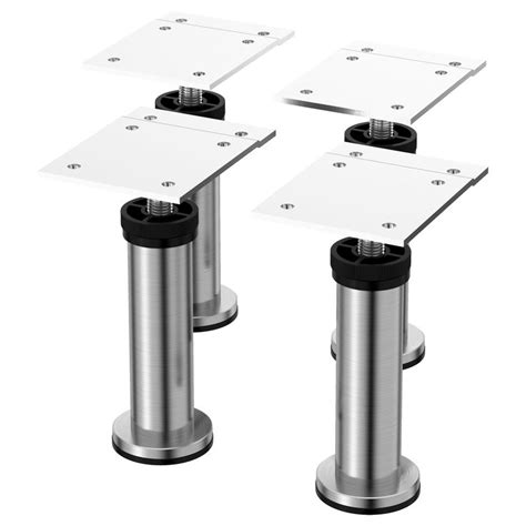 stainless steel adjustable furniture cabinet legs|stainless steel adjustable countertop legs.